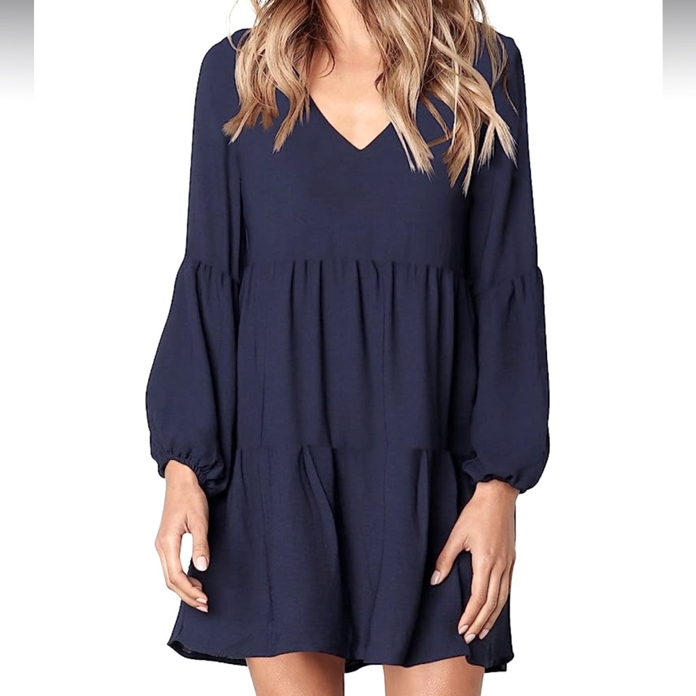 Longsleeve Navy Dress